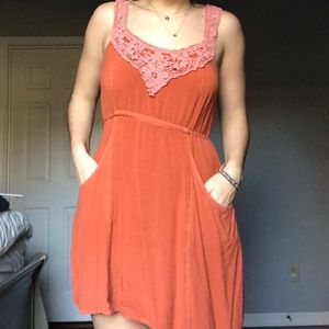 Rust orange dress
